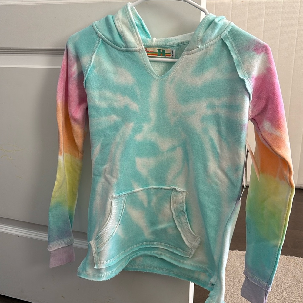 Brand new with Tags Girls size L 14 Vintage Havana Tie dye hoodie
